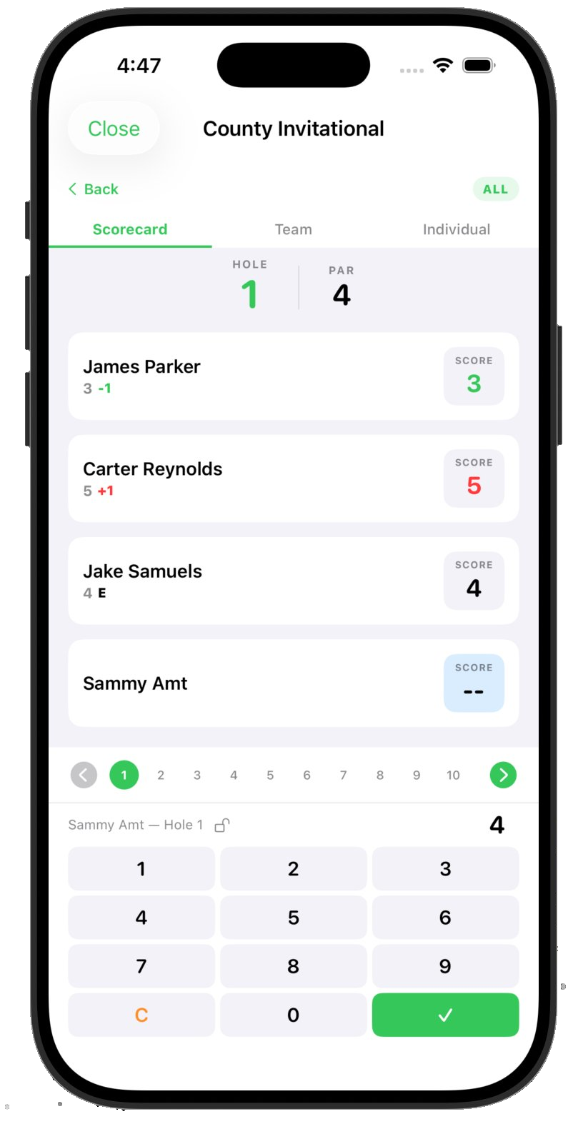 Live Scoring preview